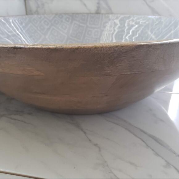 WOOD AND ACRYLIC DECORATIVE BOWL - Picture 3 of 5